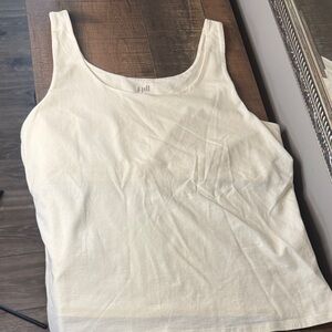 J. Jill Cream Scoop Neck Tank Top